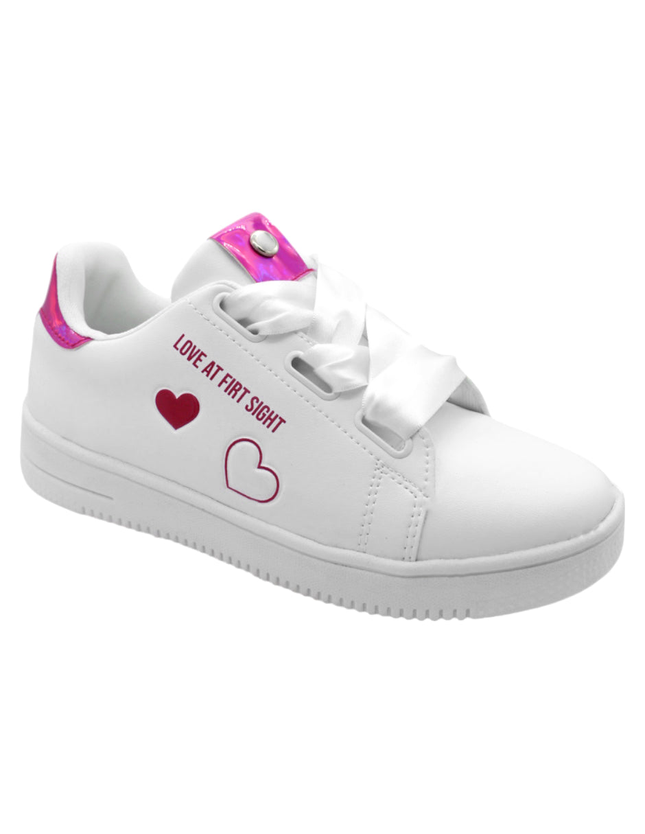 Tenis con cordones Exterior Piel vegana Color Blanco Para Mujer De RBCOLLECTION