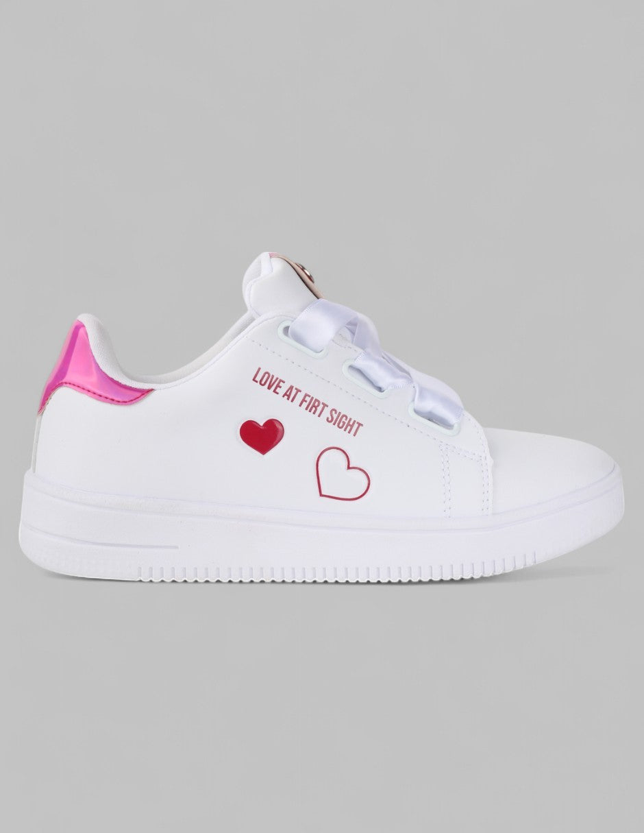 Tenis con cordones Exterior Sintético Color Blanco Para Mujer De RBCOLLECTION