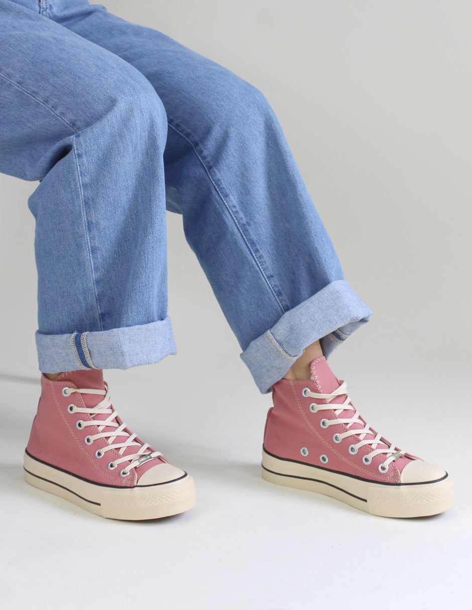 Tenis botín  Denim en Textil – Rosa