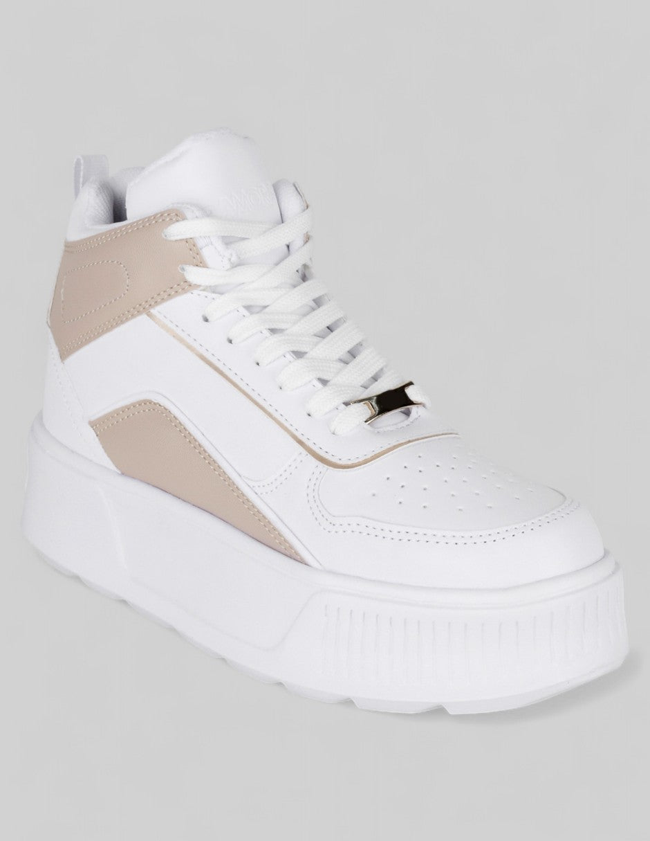 Tenis botín  Urban en Piel vegana – Gris