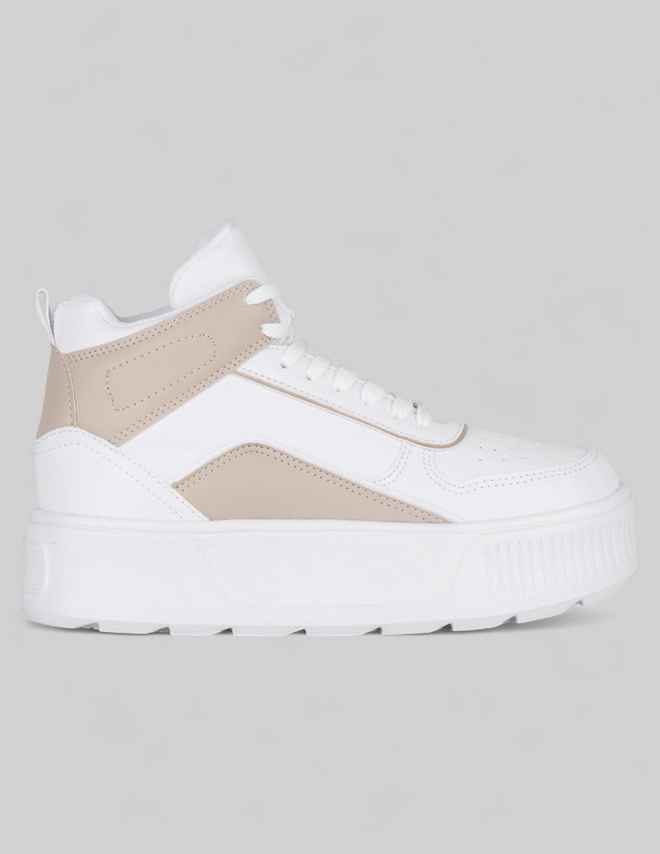 Tenis botín  Urban en Piel vegana – Gris