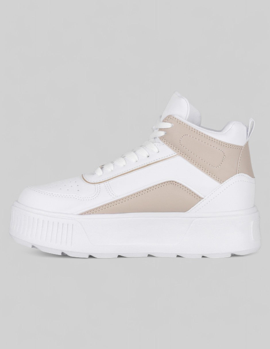 Tenis botín  Urban en Piel vegana – Gris