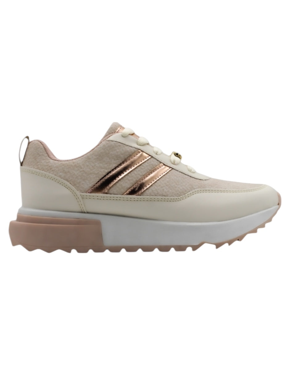 Tenis tipo deportivo  GLAM en Textil – Beige