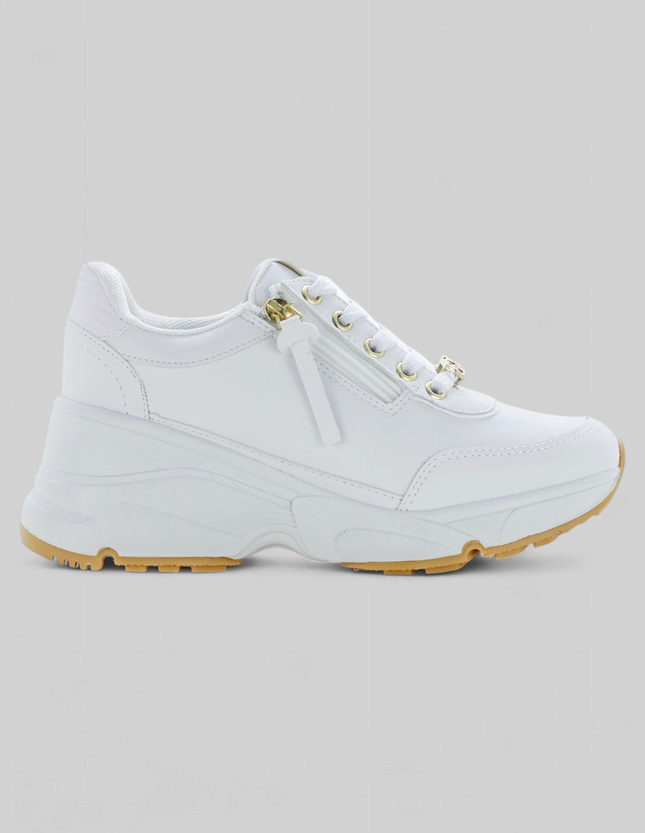 Tenis tipo deportivo  Lady en Piel vegana – Blanco