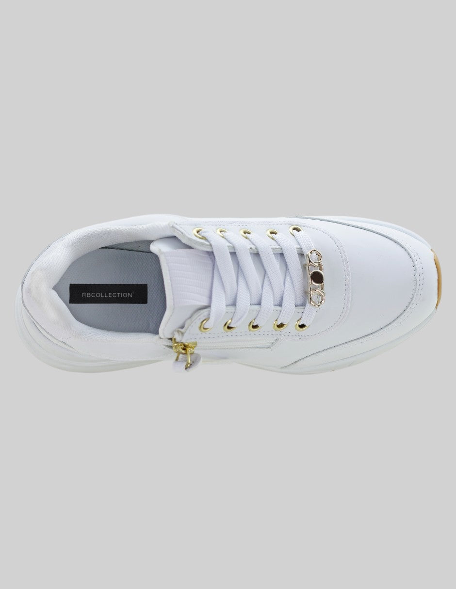 Tenis tipo deportivo  Lady en Piel vegana – Blanco