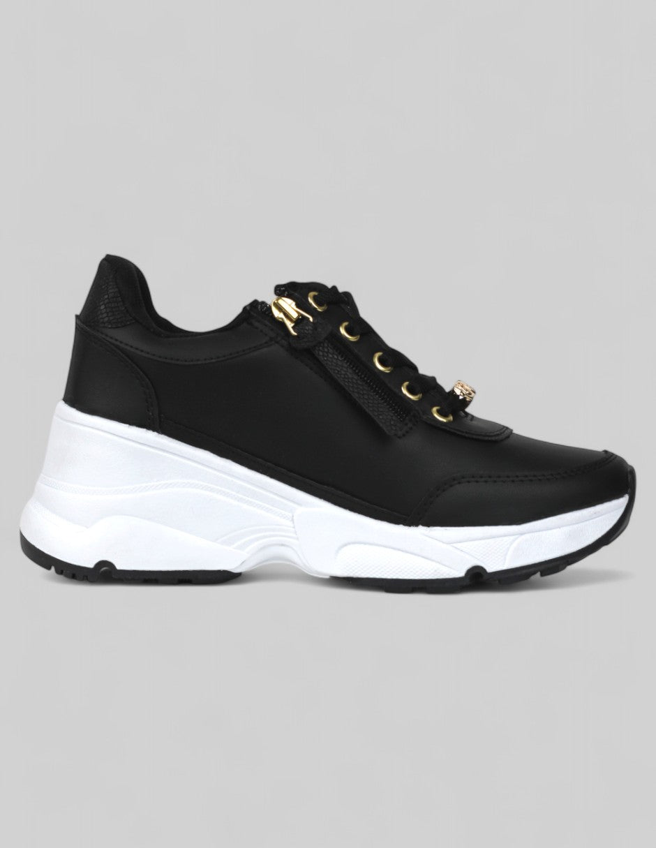 Tenis tipo deportivo Exterior Piel vegana Color Negro Para Mujer De RBCOLLECTION