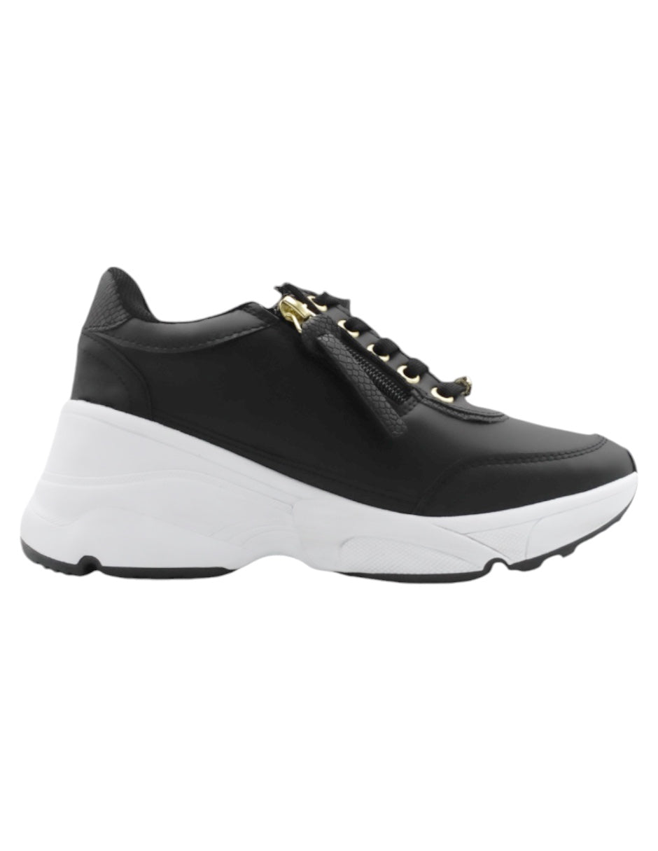 Tenis tipo deportivo  LADY en Piel vegana – Negro