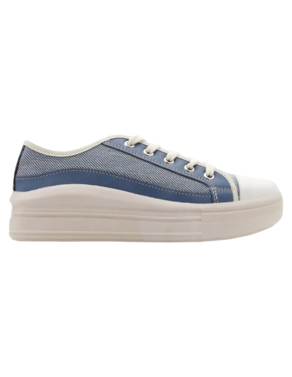 Tenis con cordones  Denim en Textil – Azul