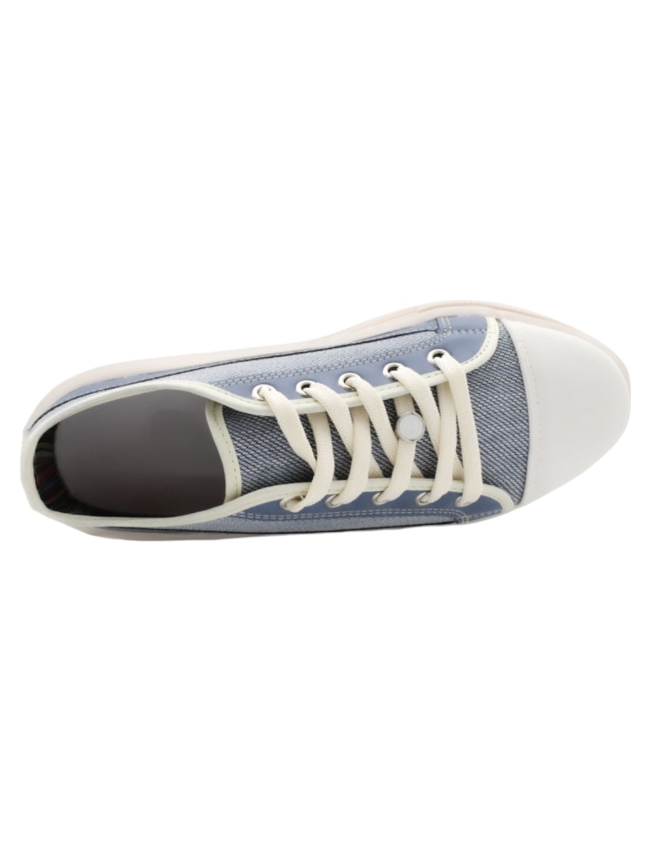 Tenis con cordones  Denim en Textil – Azul