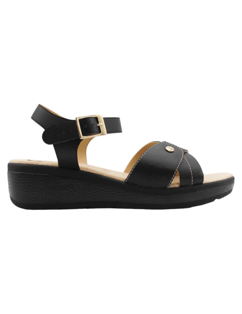 Sandalias con plataforma Pou en Piel vegana – Negro