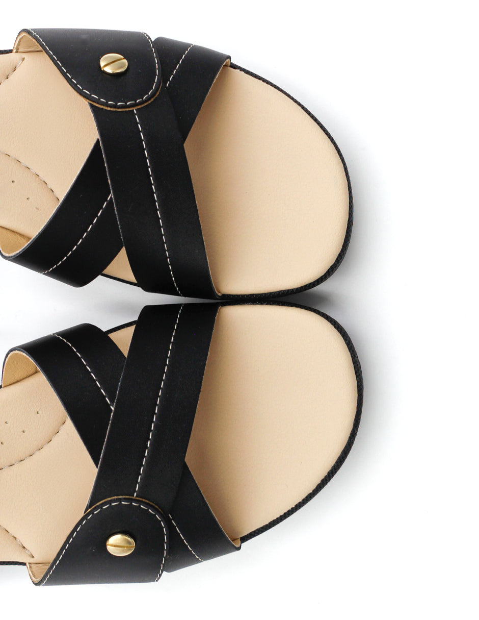 Sandalias con plataforma Pou en Piel vegana – Negro