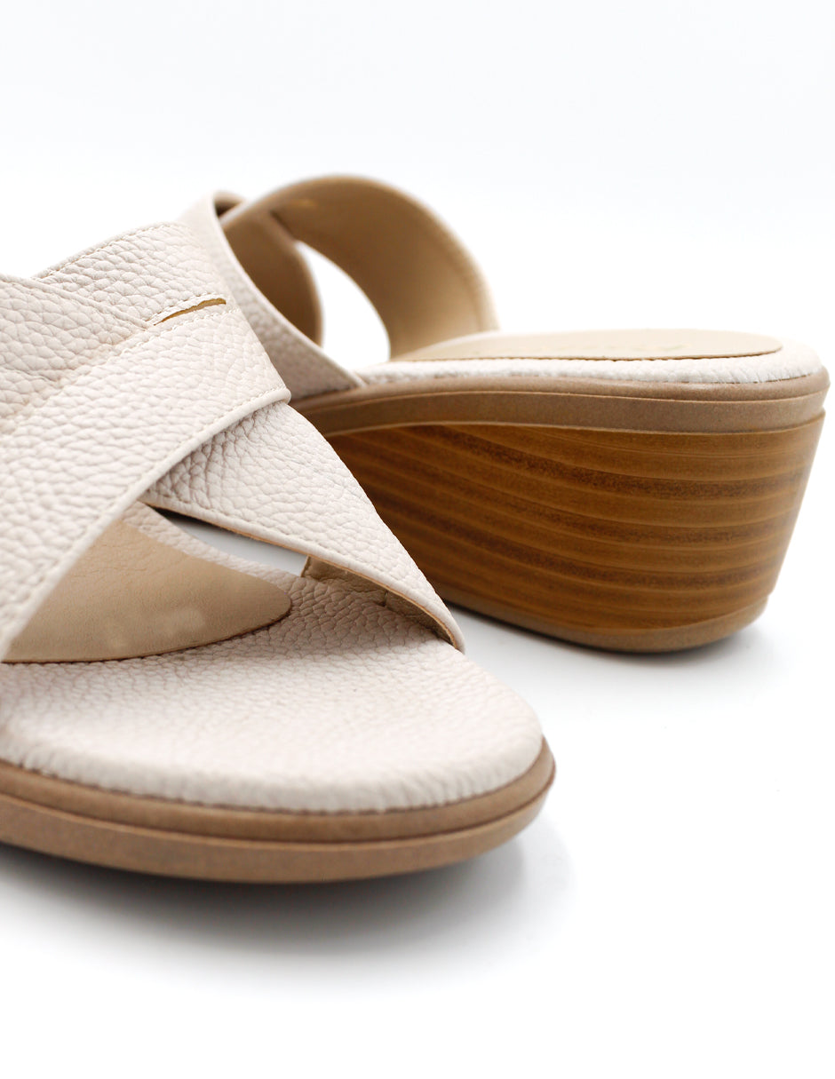 Sandalias con plataforma Pou en Piel vegana – Blanco