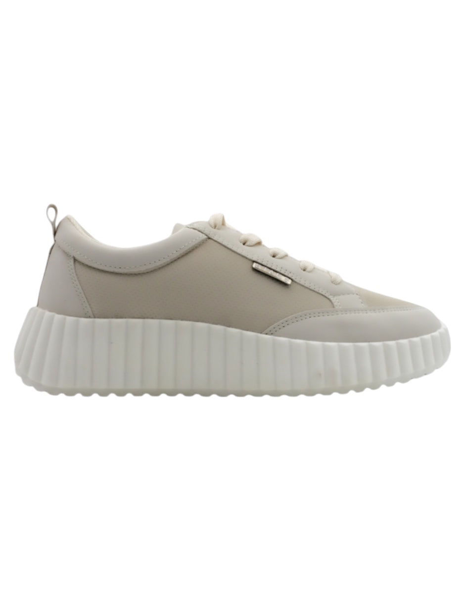 Tenis con cordones  NANCY en Textil – Rojo