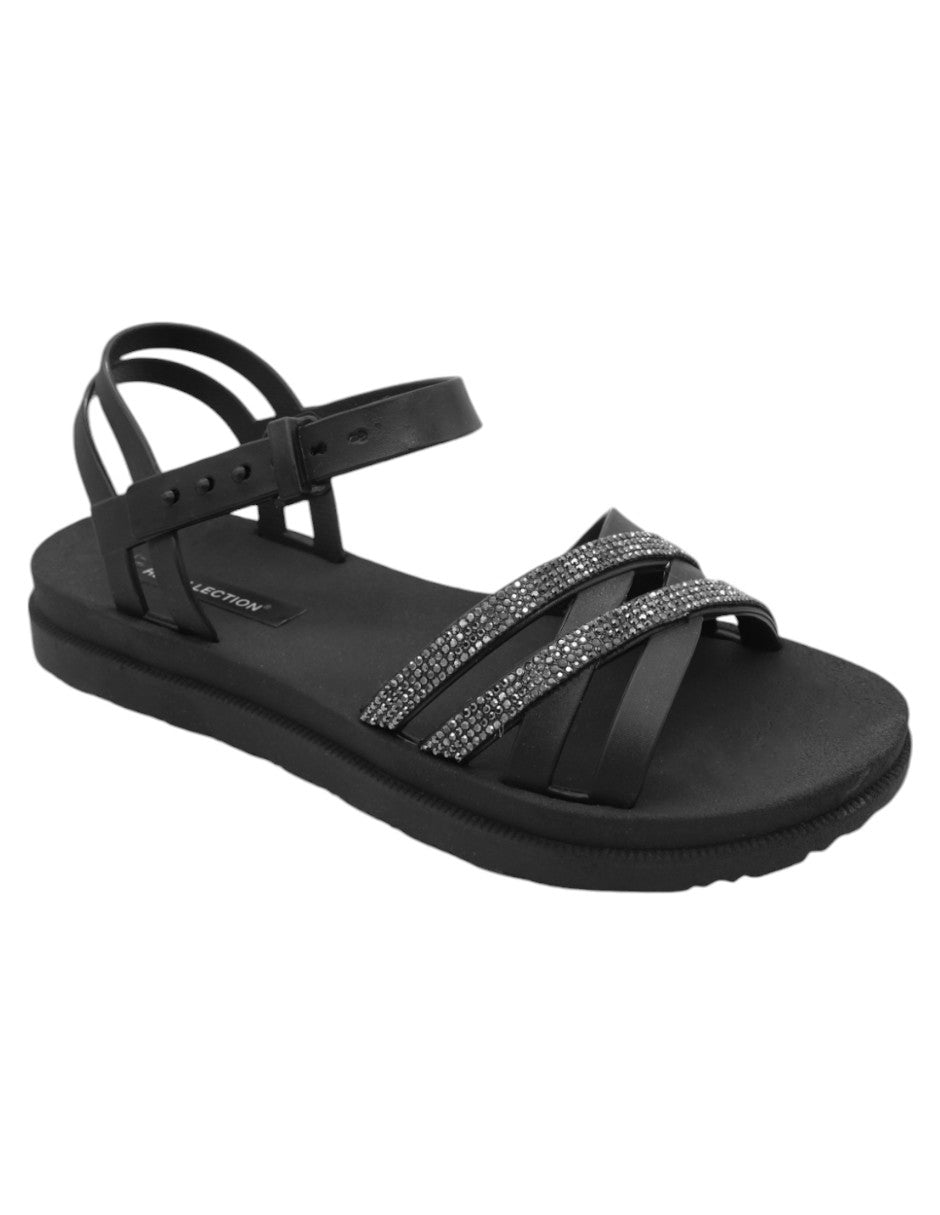 Sandalias de piso Exterior Sintético Color Negro Para Mujer De RBBASICS