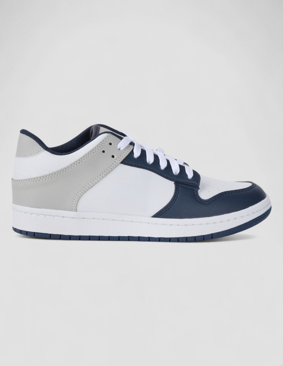 Tenis con cordones Exterior Piel vegana Color Azul Para Mujer De RBCOLLECTION