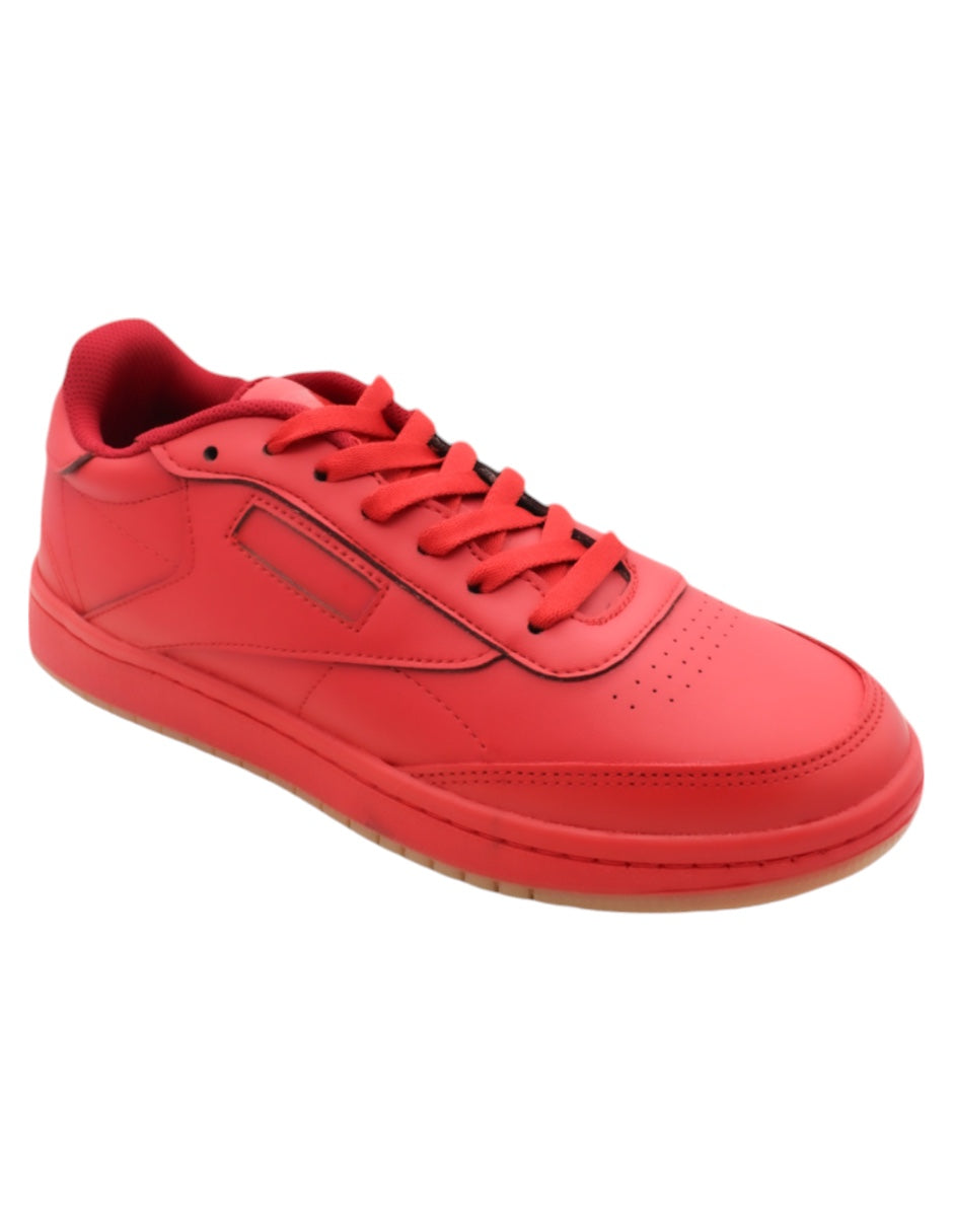 Tenis con cordones Exterior Piel vegana Color Rojo Para Hombre De RBBASICS