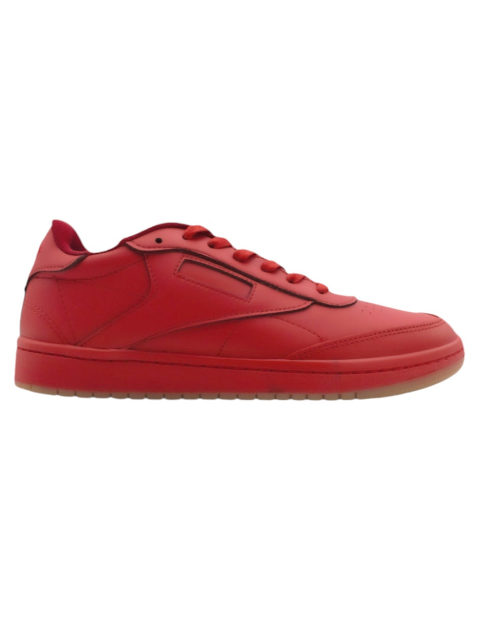 Tenis con cordones Ander en  Piel vegana - Rojo