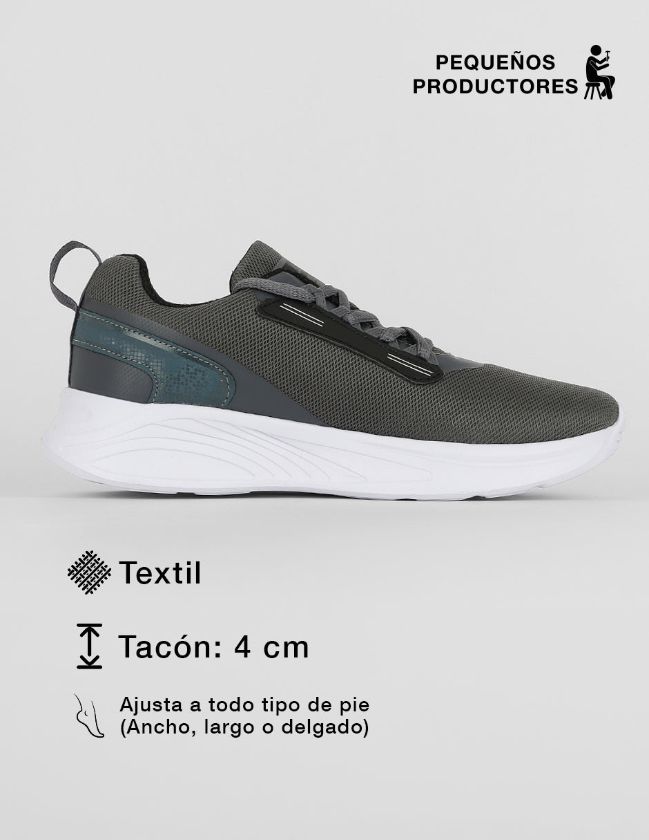 Tenis para entrenamiento  Sport en Textil – Gris