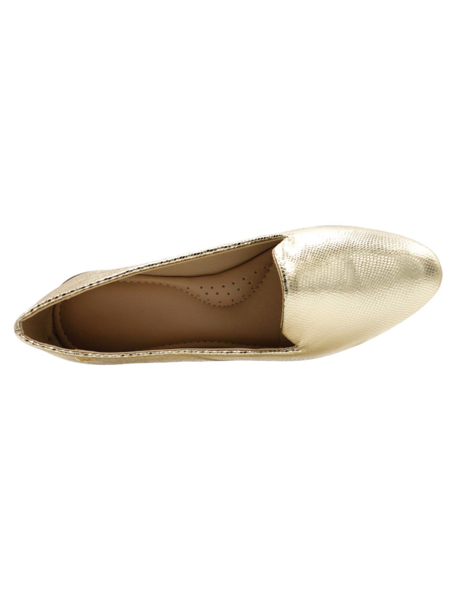 Flats puntales Daril en Textil – Oro