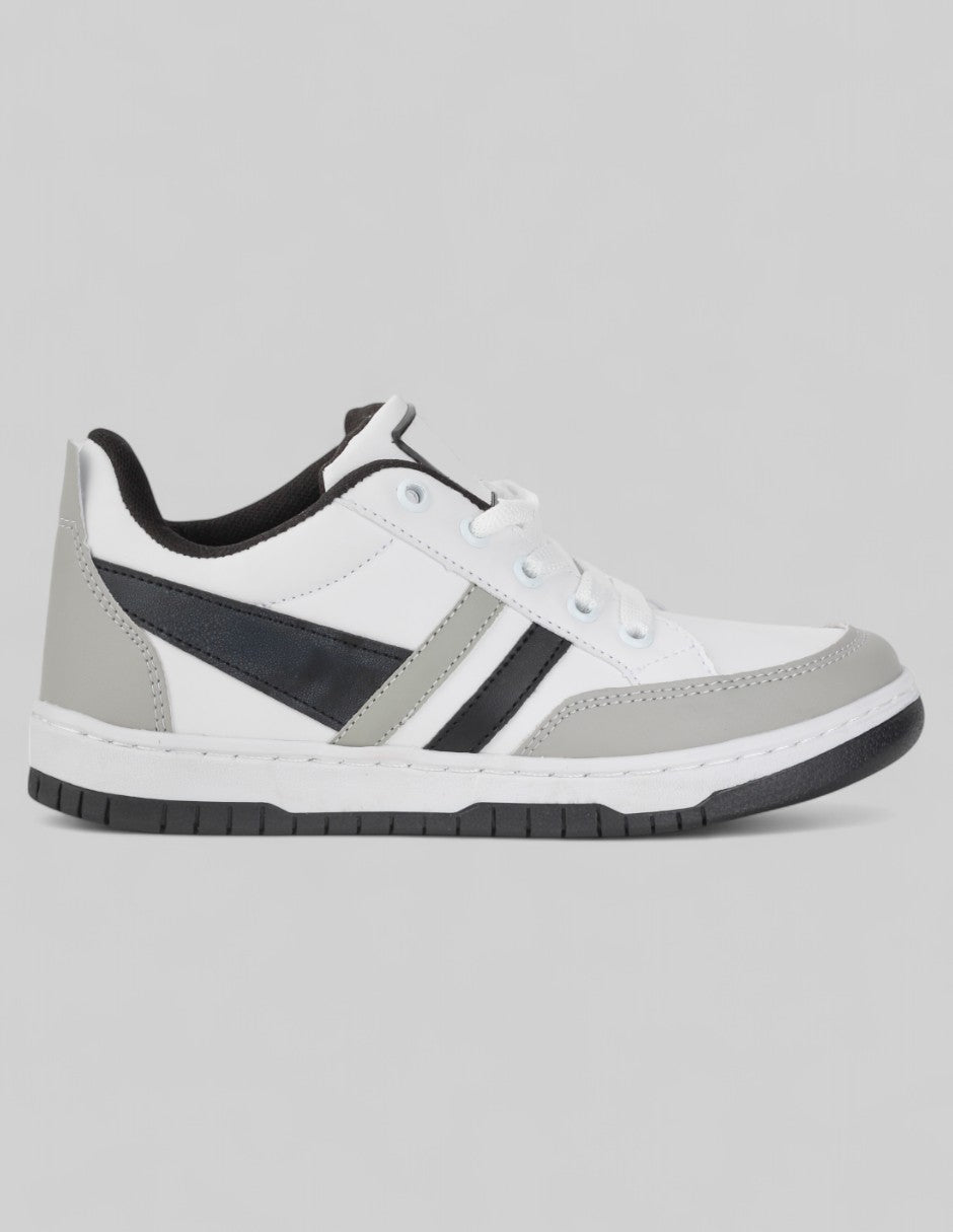 Tenis con cordones Exterior Piel vegana Color Blanco Para Mujer De RBCOLLECTION
