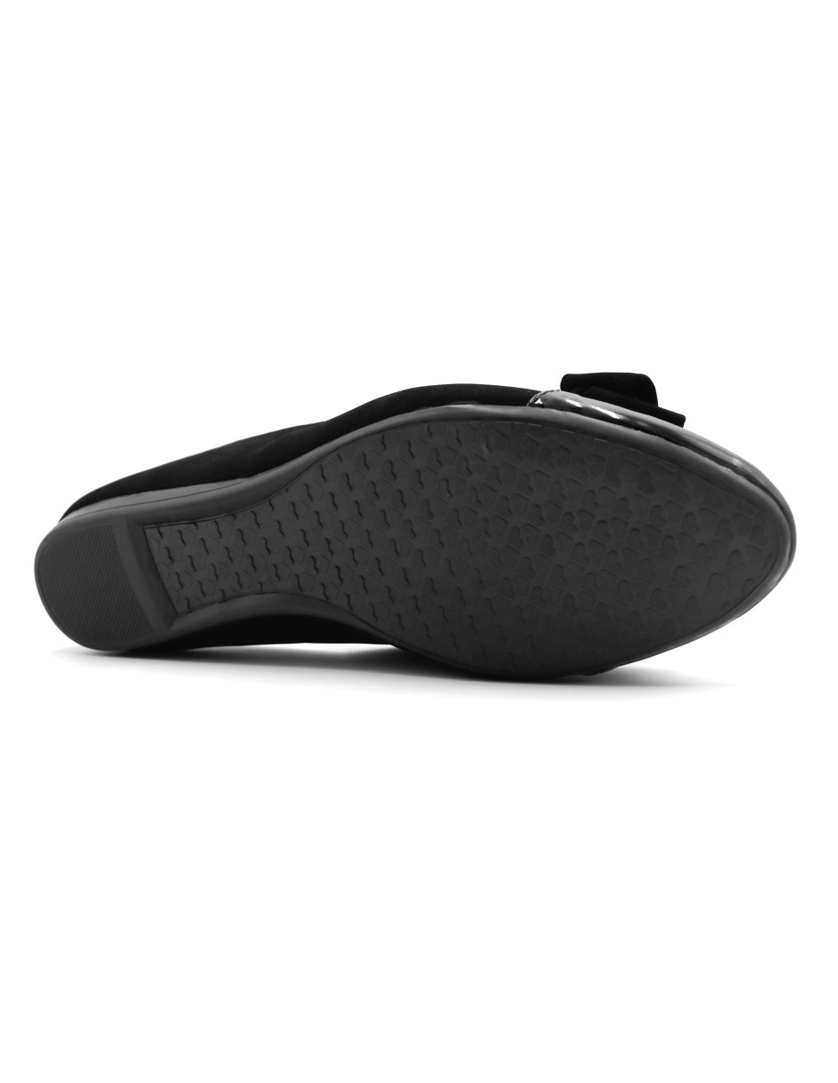 Flats puntales Rice en Gamuza – Negro