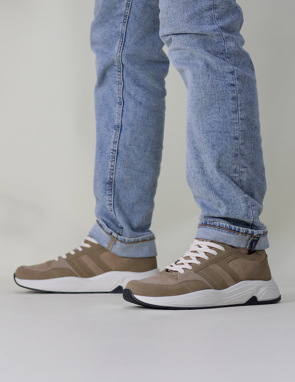 Tenis con cordones Zevv en  Gamuza sintética - Beige