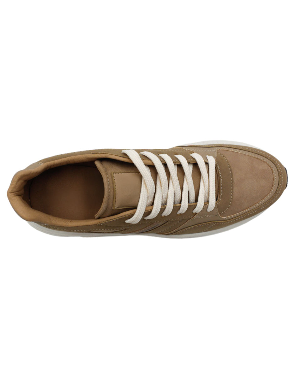 Tenis con cordones Zevv en  Gamuza sintética - Beige