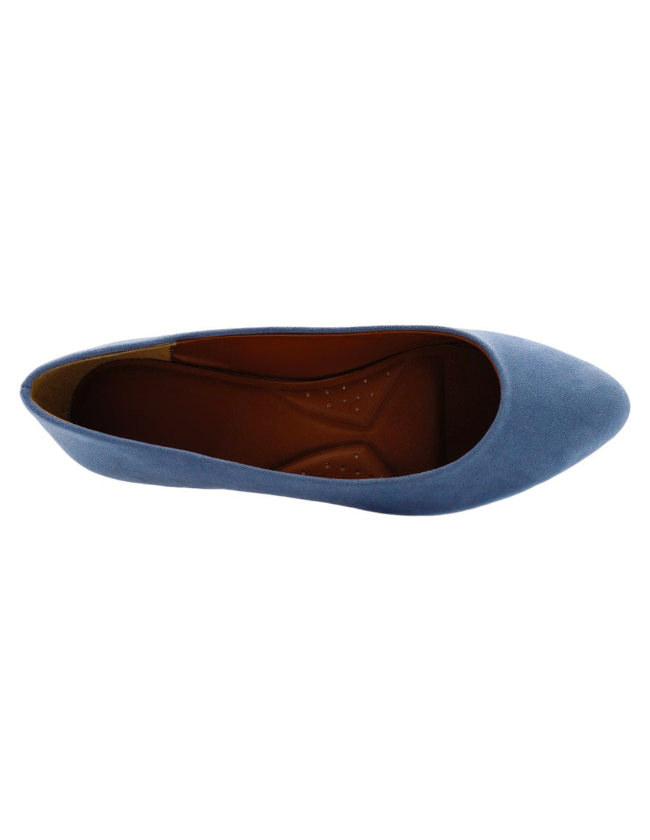 Flats puntales Onne en Gamuza – Azul