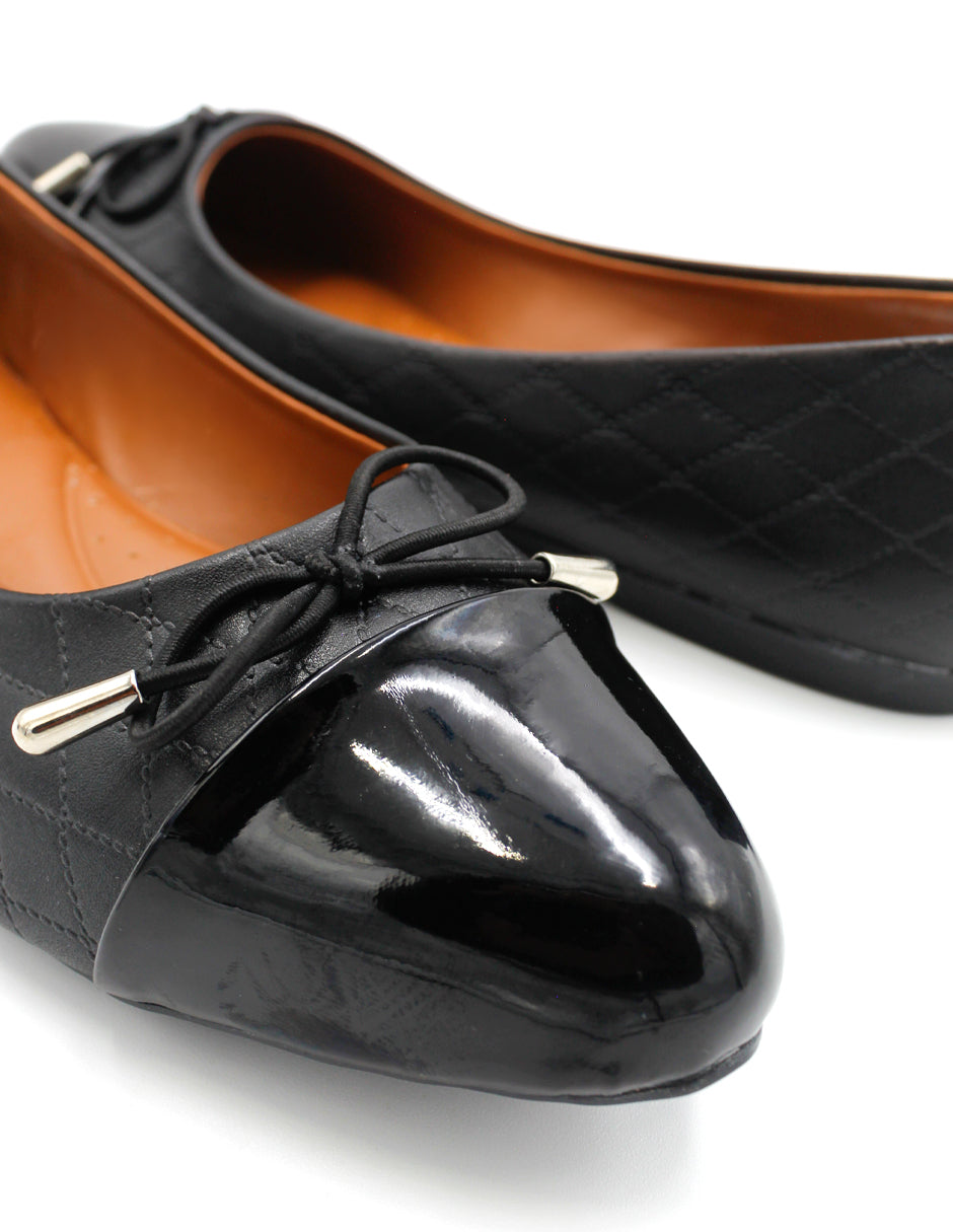 Flats puntales Onne en Piel vegana – Negro