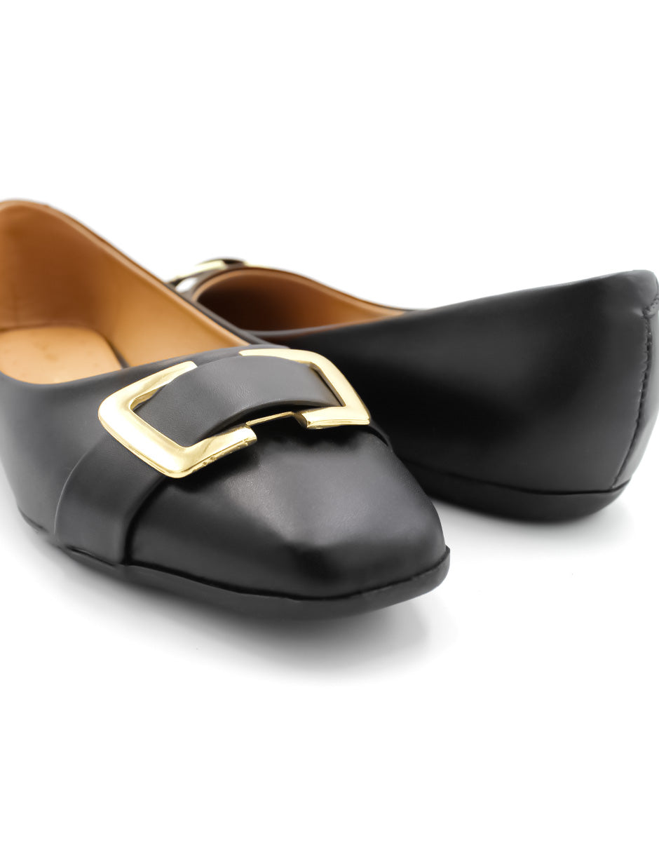 Flats clásicas Gosth en Piel vegana – Negro