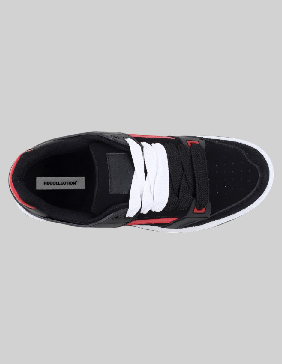 Tenis con cordones Urban en Gamuza sintética. – Negro