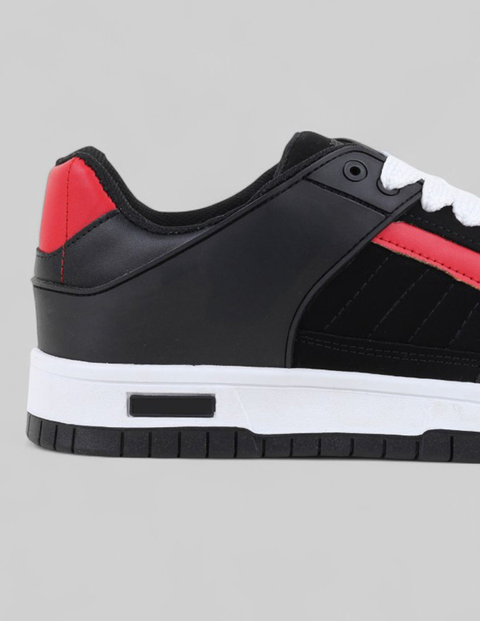 Tenis con cordones Urban en Gamuza sintética. – Negro