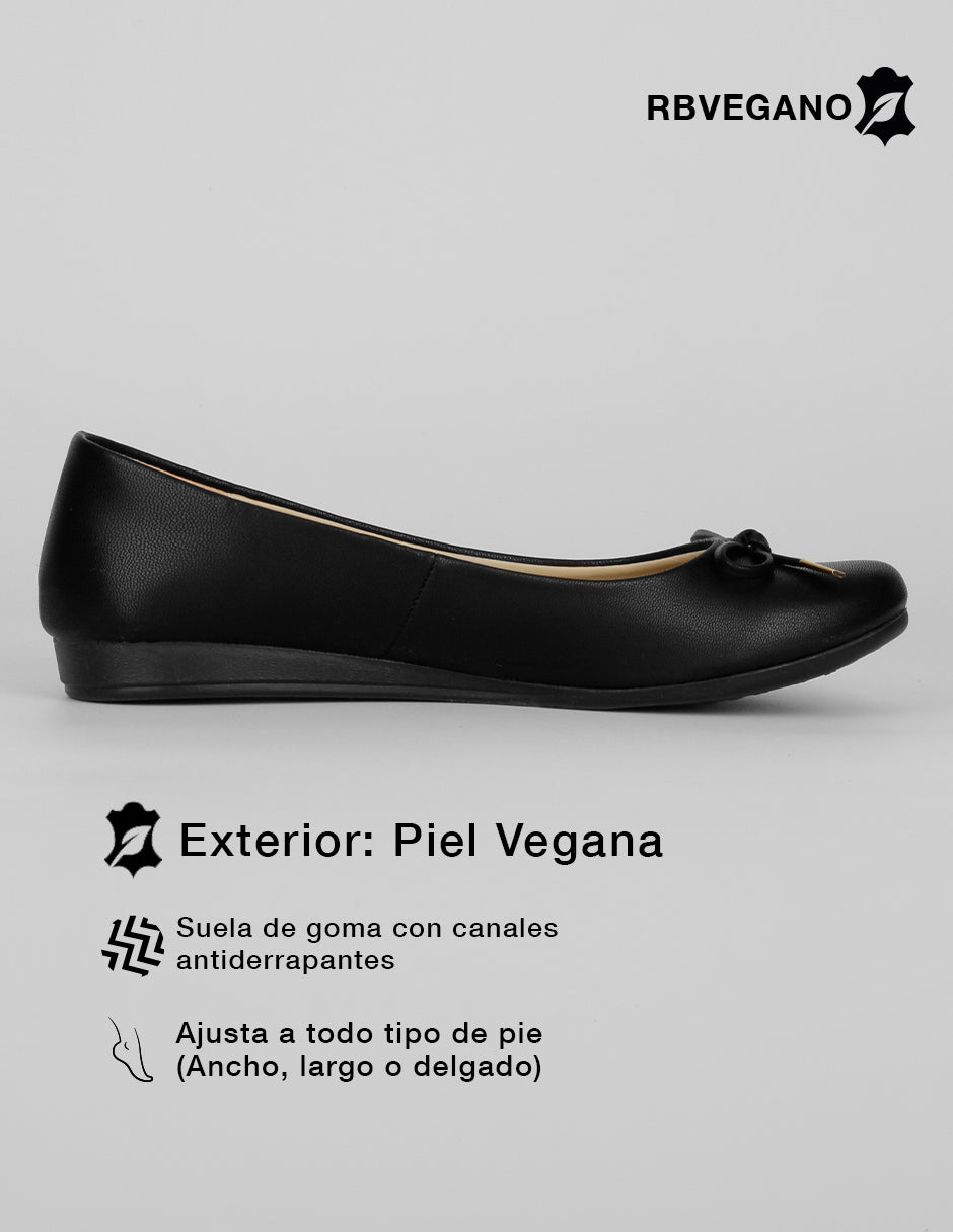 Flats clásicas Classy en Piel vegana – Negro