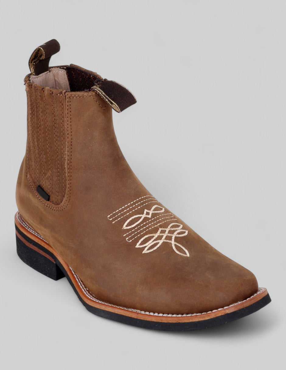 Botas tipo western Cowboy en Piel – Café