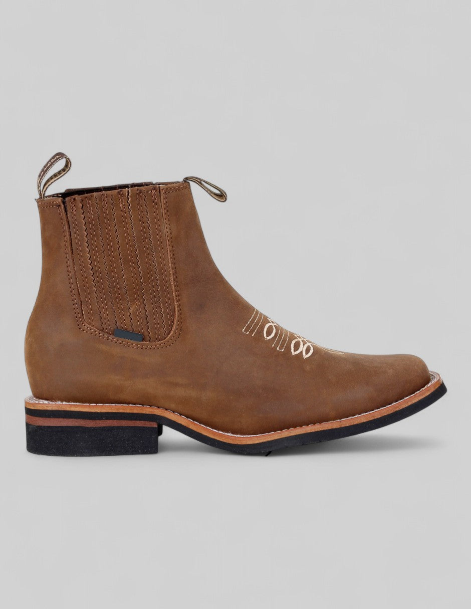 Botas tipo western Cowboy en Piel – Café