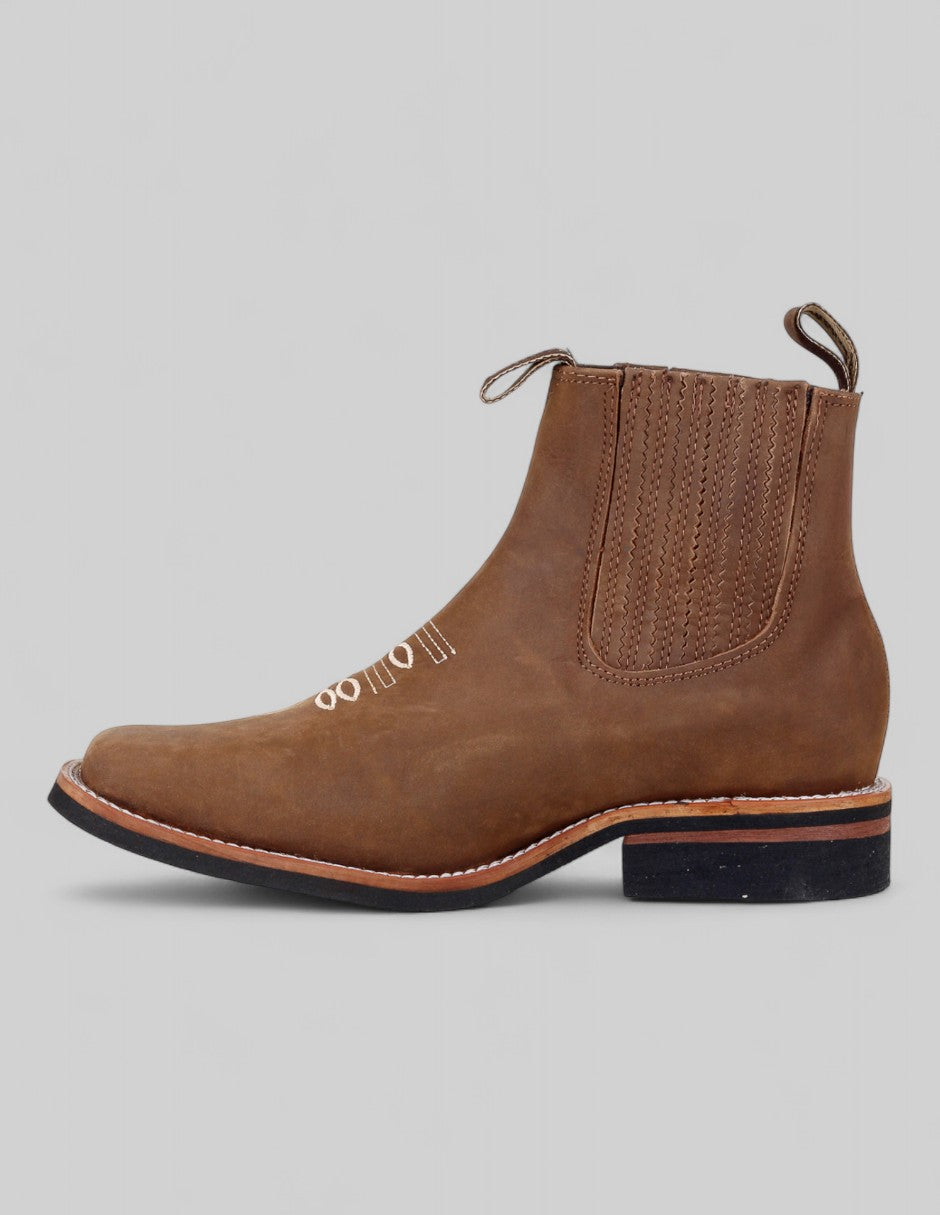 Botas tipo western Cowboy en Piel – Café