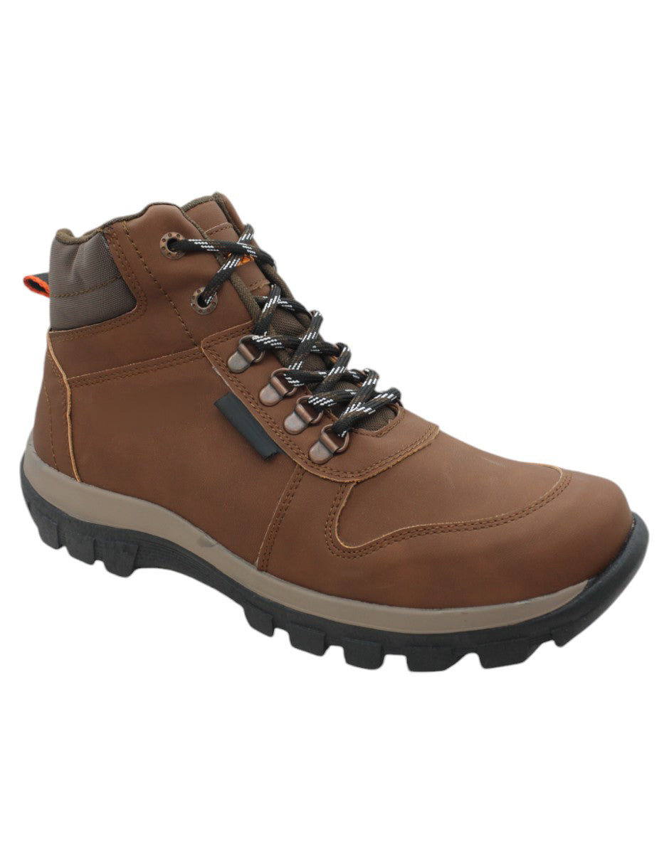 Botas industriales Exterior Piel vegana Color Café Para Hombre De RBCOLLECTION
