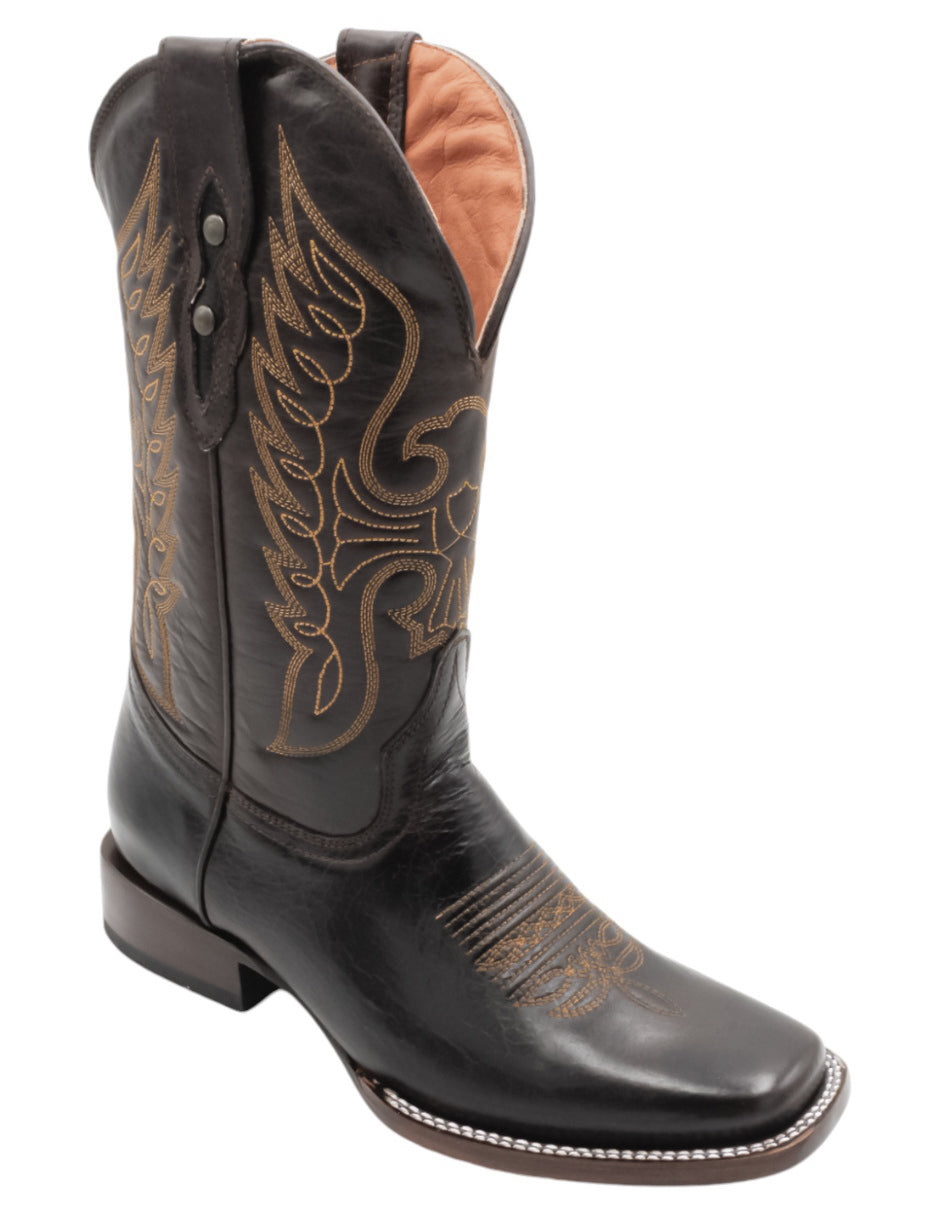 Botas tipo western Exterior Piel Color Café Para Hombre De RBCOLLECTION