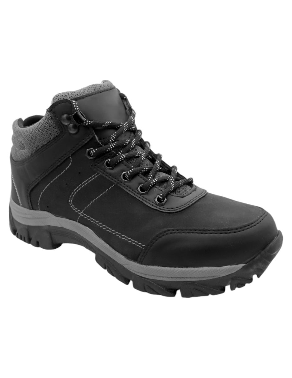 Botas industriales Exterior Piel vegana Color Negro Con Gris Para Hombre De RBCOLLECTION
