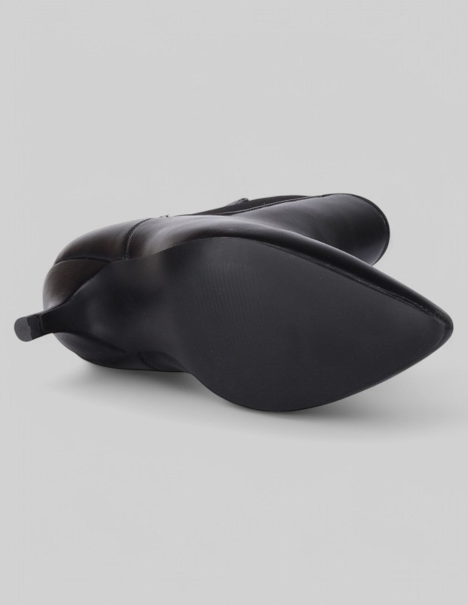 Botín con tacón Kitten en Piel vegana – Negro