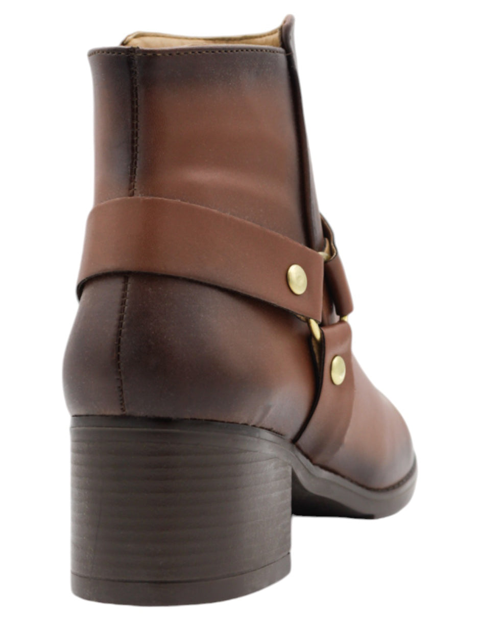 Botín con tacón Wets en Piel vegana – Café