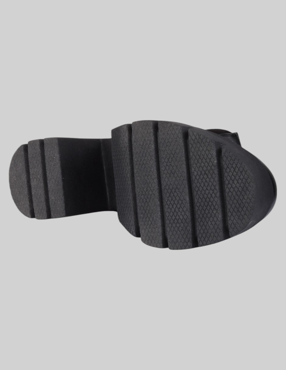 Botín con tacón Bike en Piel vegana – Negro