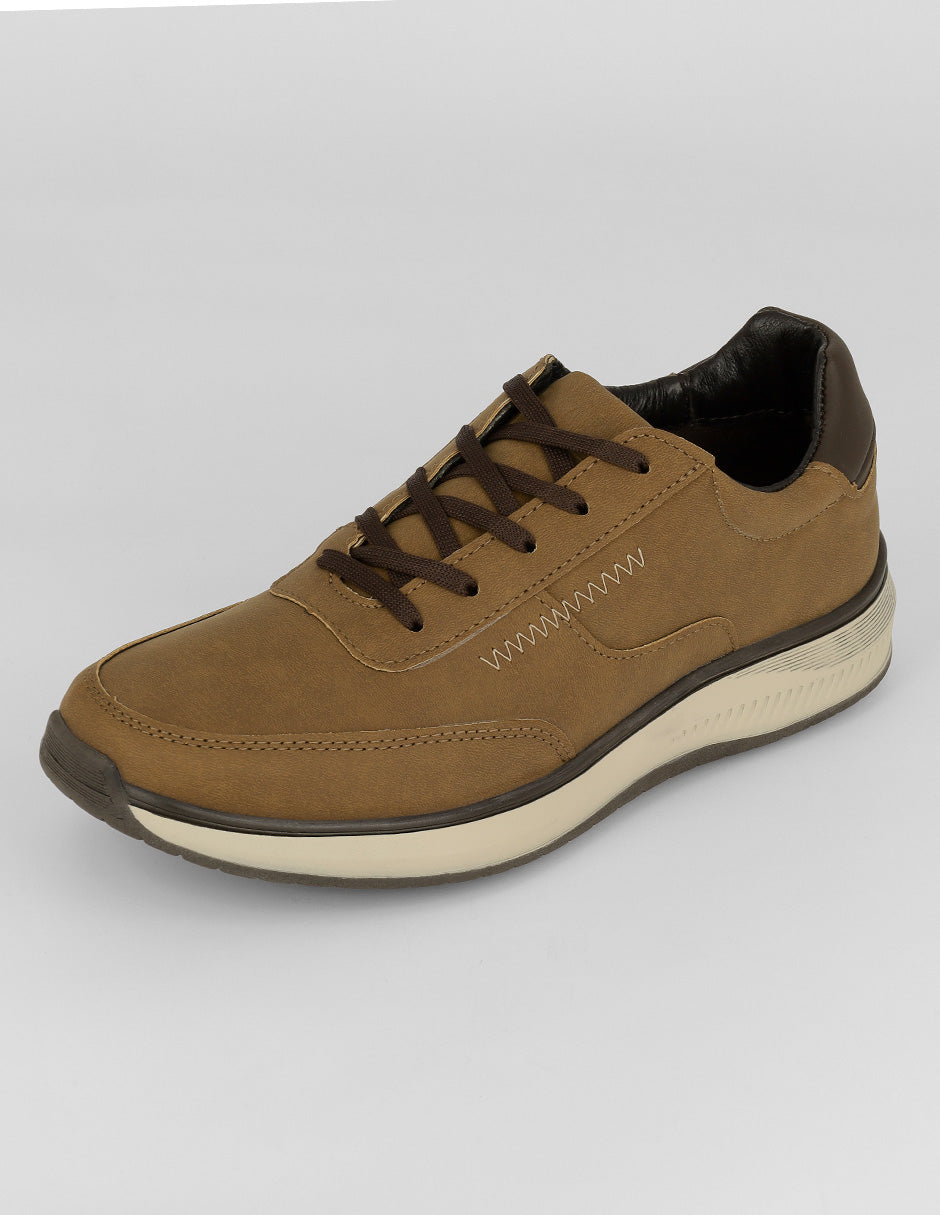 Zapato de confort Brent en Piel – Café