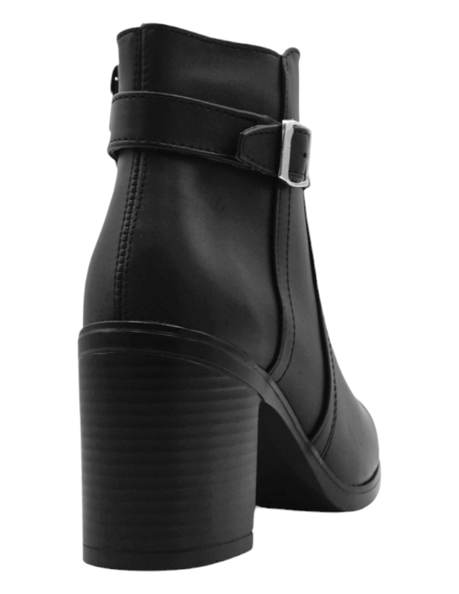 Botín con tacón Doro en Piel vegana – Negro