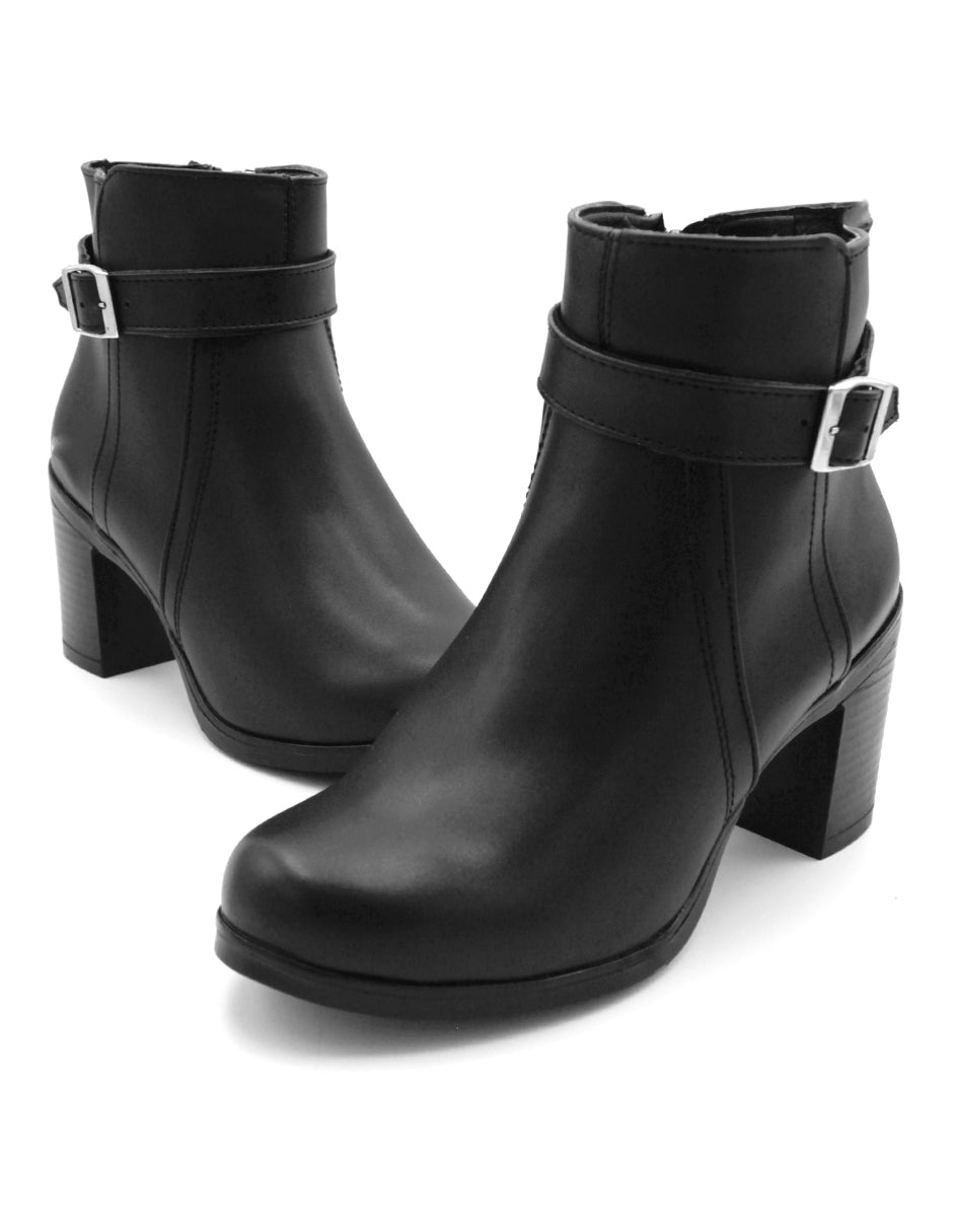 Botín con tacón Doro en Piel vegana – Negro