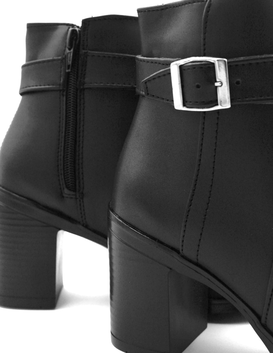 Botín con tacón Doro en Piel vegana – Negro