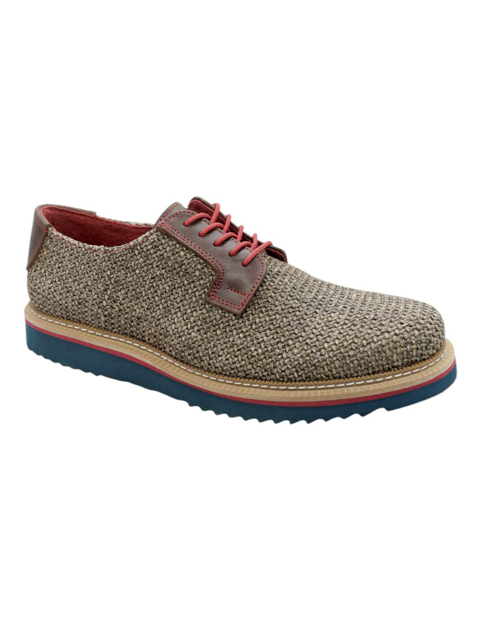 Oxfords Exterior Piel vegana Color Café Con Beige Para Hombre De RBCOLLECTION