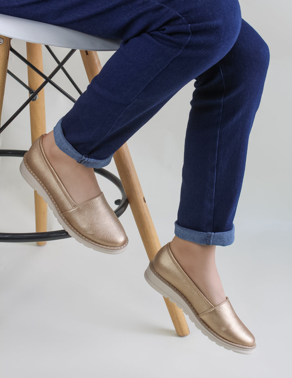 Mocasines Dalia en Piel vegana - Dorado