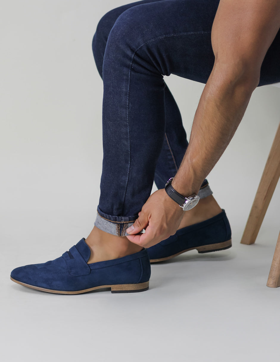 Mocasines Leopaul en  Gamuza sintética - Azul