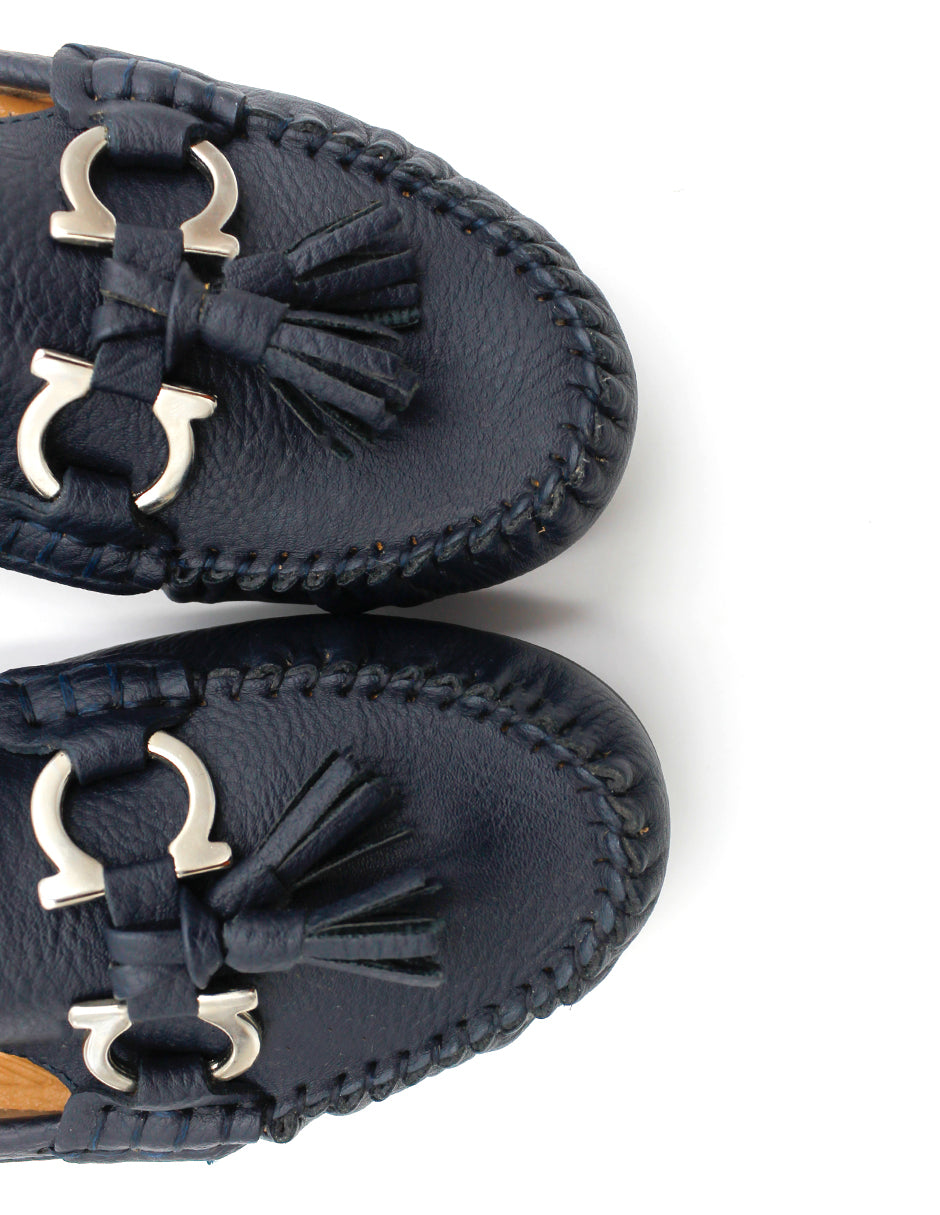 Mocasines Lane en Piel Color Azul